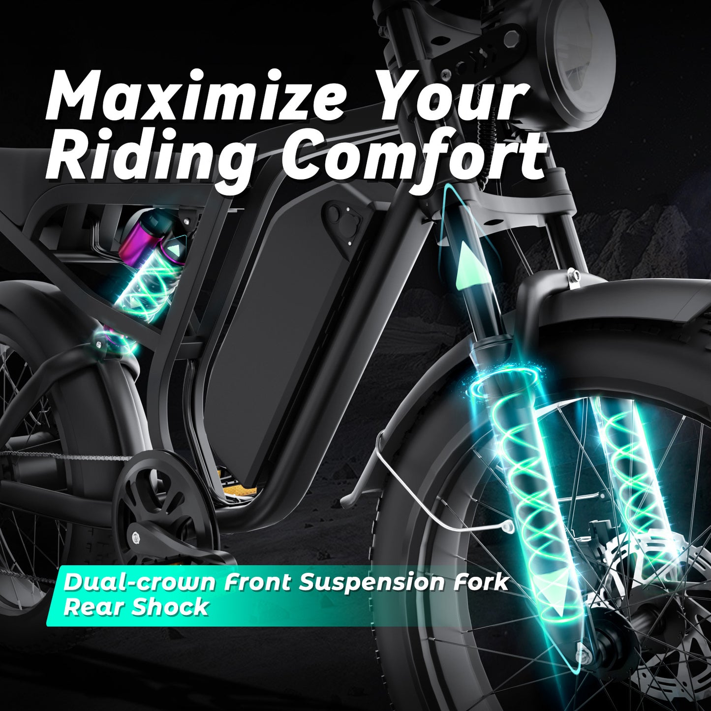 SU8 Fatbike 20×4.0 – 48 V 20 Ah – Hydraulische Schijfremmen