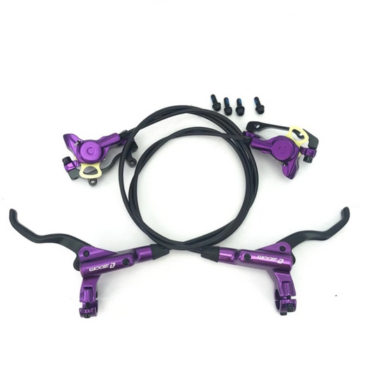 ZOOM HB-875 Hydraulische Remset – Paars – Voor & Achter – MTB / fatbike – Complete Set