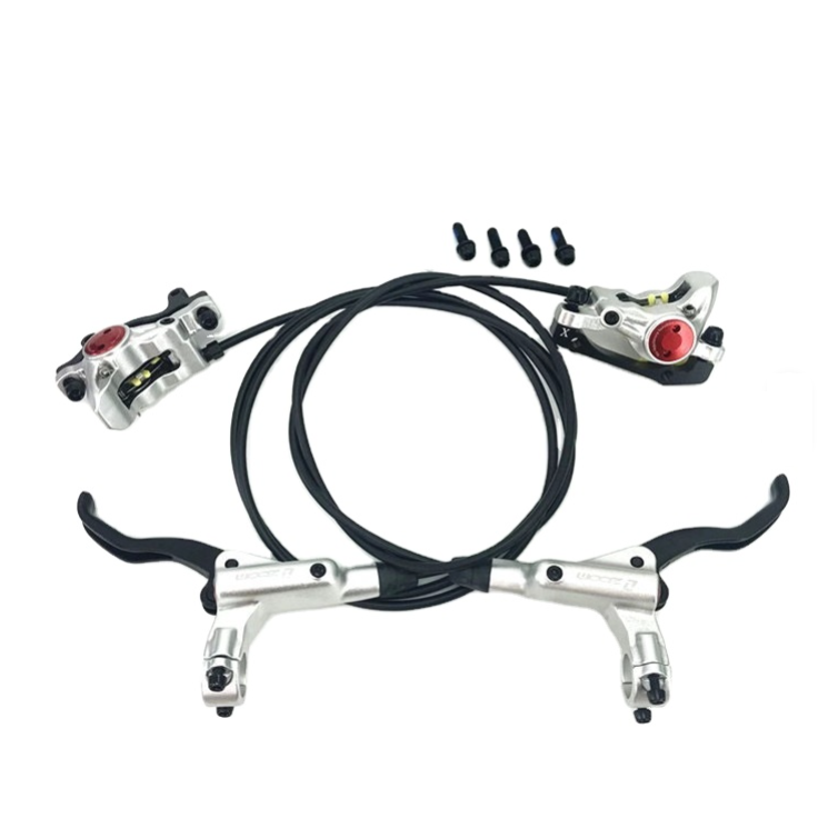 ZOOM HB-875 Hydraulische Remset – Zilver – Voor & Achter – MTB / Fatbike – Complete Set