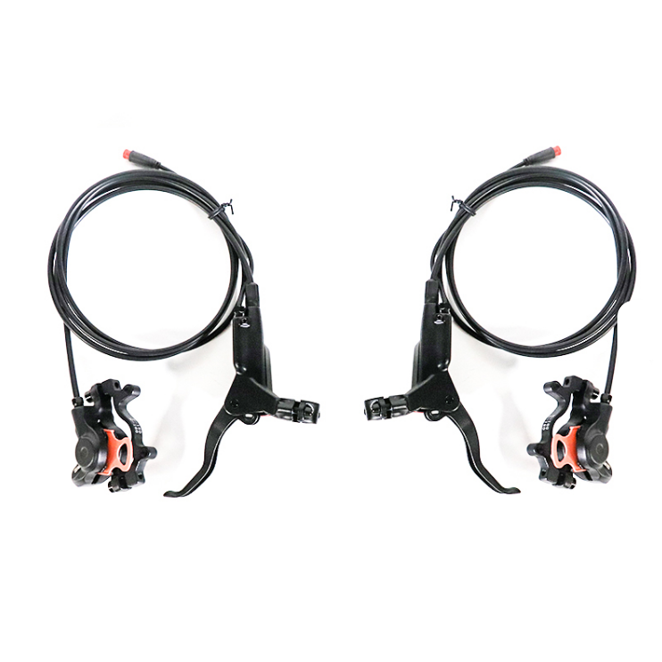 Set Zoom Hydraulische Olie Remklauw + L & R Remhendels – Met 3-Pins Remsensor – Complete Fietsremset