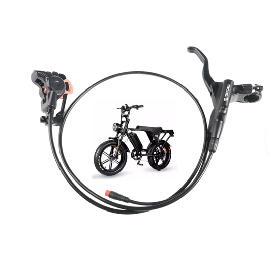 Set Zoom Hydraulische Olie Remklauw + L & R Remhendels – Met 3-Pins Remsensor – Complete Fietsremset